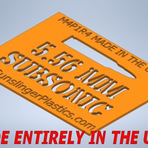 Ammo Can Stencils Rifle Ammunition - 5.56 MM SUBSONIC · Orange