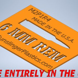 Ammo Can Stencils Rifle Ammunition - 6 MM REM · Orange
